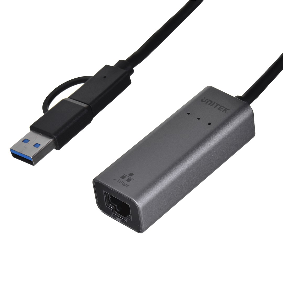 Adaptér USB UNITEK UNITEK UNITEK USB-A/C na RJ45 2,5 g Ethernet