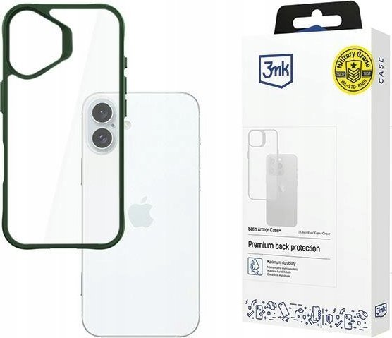 3mk Satin Armor Case+ Green pro Apple iPhone 16 Plus