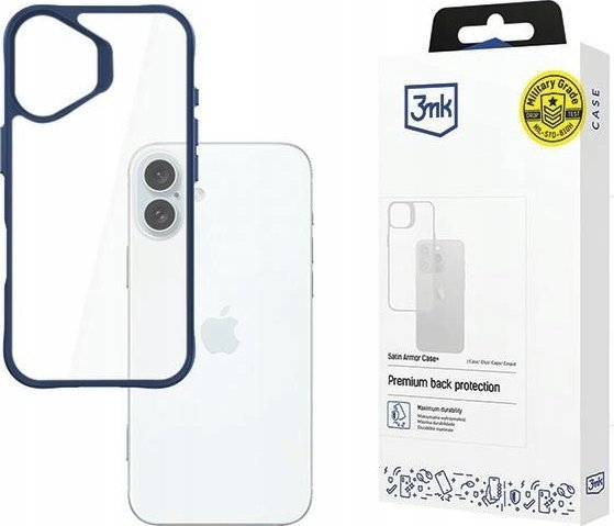 3mk Satin Armor Case+ Blue pro Apple iPhone 16 Plus