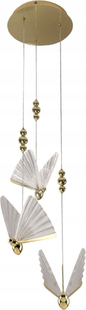 Light Prestige Light Prestige Mariposa LP-1715/3P závěsná lampa elegantní designové motýli 3x24W LED CCT 3000-4000-6000K zlatá