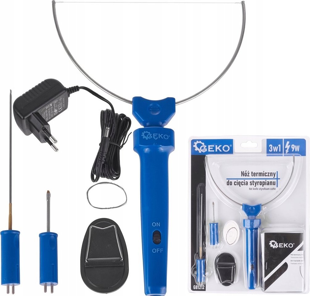 Geko TEPELNÝ NŮŽ NA ŘEZÁNÍ STYROPĚNU 3v1 9W GEKO