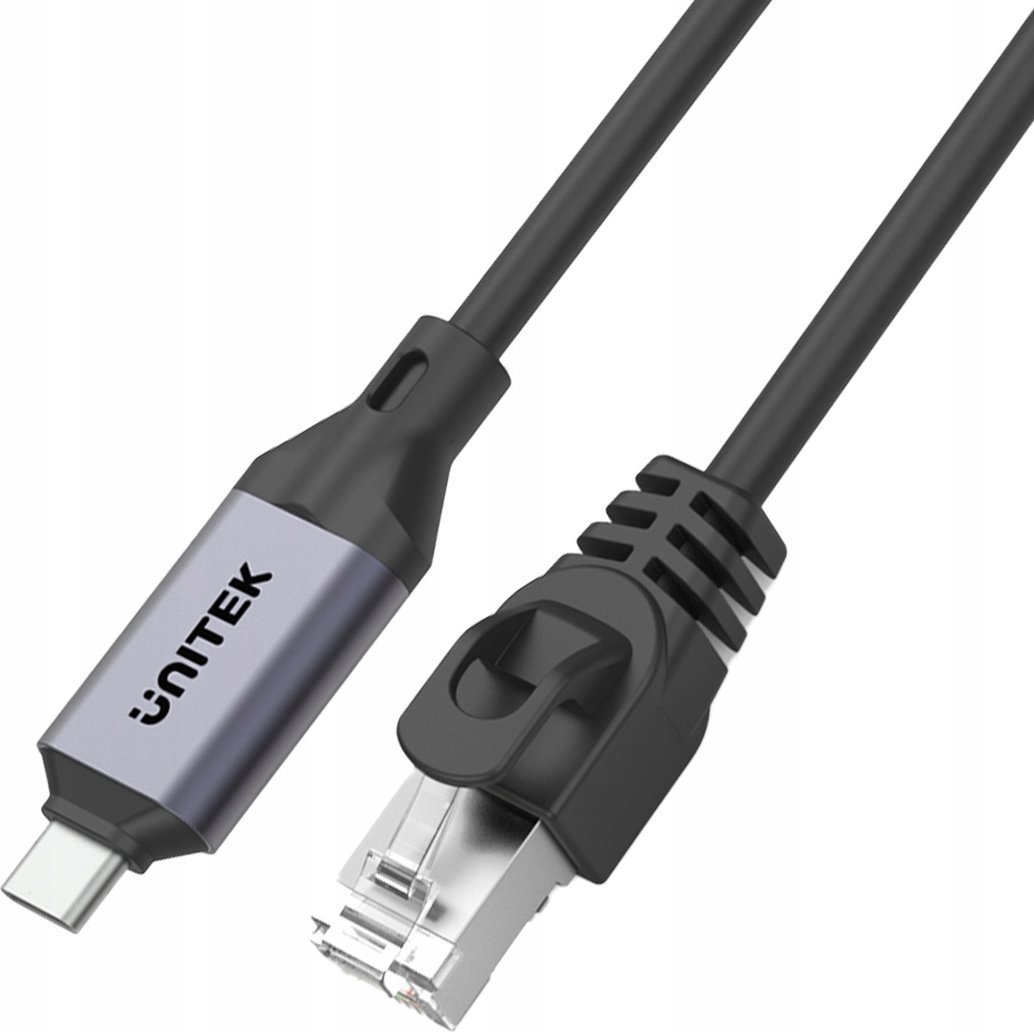 Unitek Unitek USB C RJ-45 LAN Ethernetový kabel, Síťový kabel, 1 m