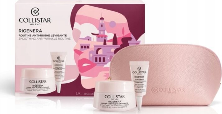 Collistar COLLISTAR SET (KRÉM PROTI VRÁSKÁM 50ML + KONTUR OČÍ PROTI VRÁSKÁM 5ML + SÁČEK OCHRANNÝCH KOUZELNÝCH KAPEK + KOSMETICKÁ taštička)