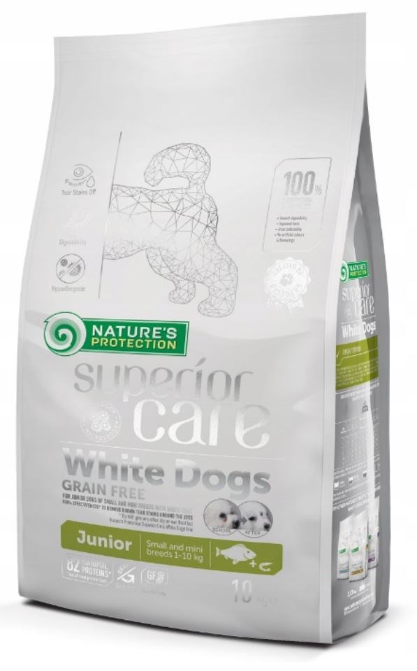 NATURE S PROTECTION Superior Care White Dogs Junior Small Białoryba - suché krmivo pro štěňata - 10 kg