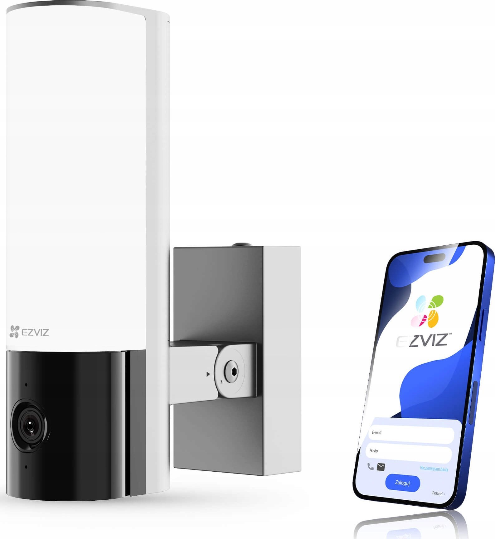 IP kamera Ezviz Šviestuvas s kamerou CS-EL3 (3WFL,2,8mm) EZVIZ Floodlight,Wi-Fi, 3MP,SD 512gb,AI lidská/automatická detekce,100-240VACt IP65,Singe light 780LM dimeriuojama, 3000-5700