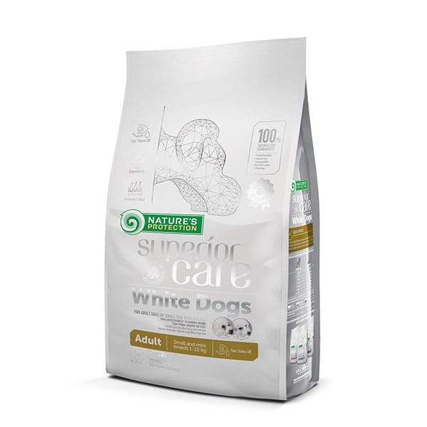 NATURE S PROTECTION Superior Care White Dogs Adult Small Lamb bez obilovin - suché krmivo pro psy - 4 kg