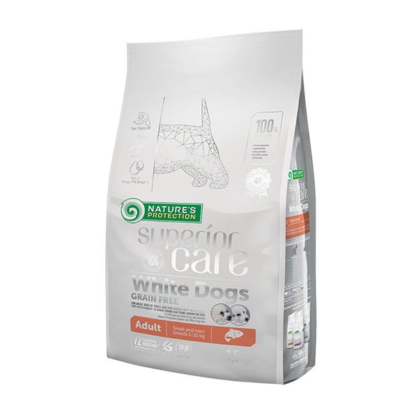 NATURE S PROTECTION Superior Care Dogs Junior Small Whitefish - sušené mlieko na granule - 1,5 kg