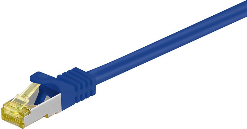 RJ-45 Patchkabel Cat 6.a S/FTP (PIMF), mit Cat.7 Rohkabel