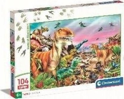 Clementoni - Puzzle 104 Země dinosaurů