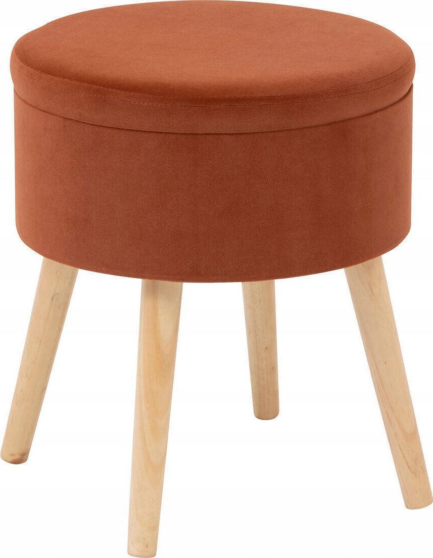 Sametový taburet Atmosphera TESS s úložným prostorem, barva antracit