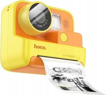 Hoco Digitální fotoaparát HOCO dětský fotoaparát s tiskárnou DV200 žlutý