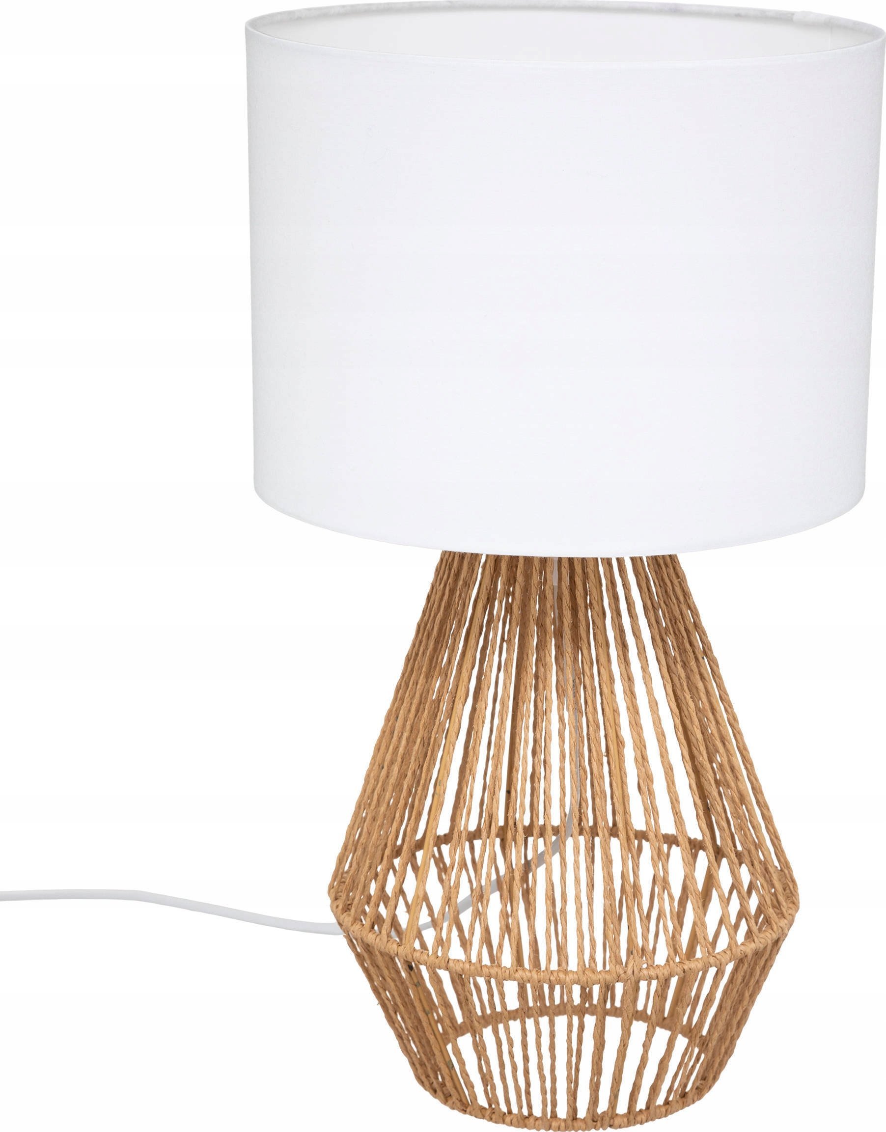 Stolní lampa Atmosphera LILA, tkaná základna, 40 cm