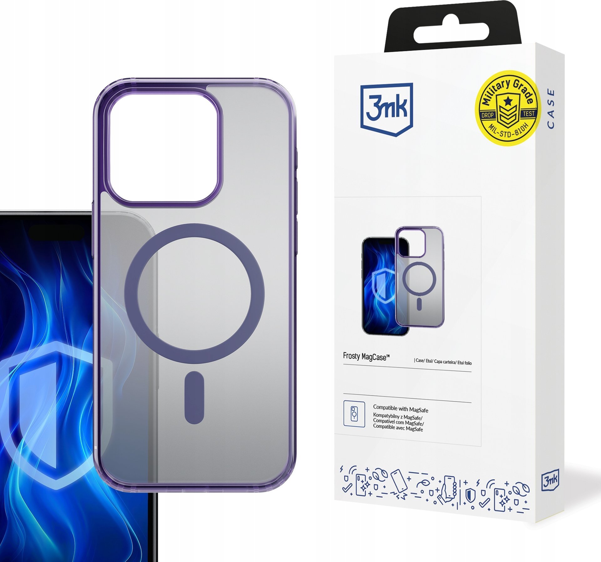 3mk Frosty MagCase Purple pro Apple iPhone 15 Pro