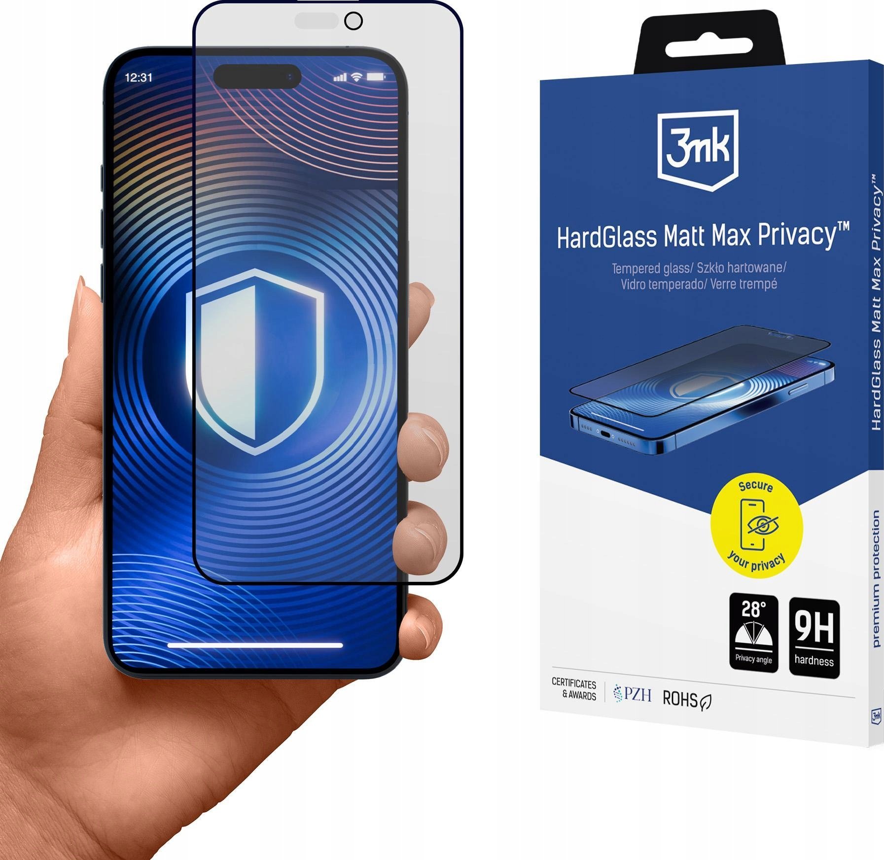 3mk Hardglass Matt Max Privacy pro Apple iPhone 14 Pro Max