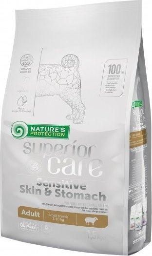 NATURE S PROTECTION Superior Care Skin & Stoach Adult Small Lamb - suché krmivo pro psy - 1,5 kg