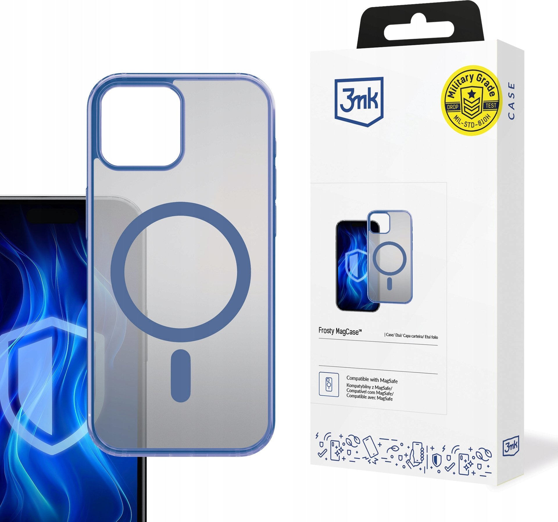 3mk Frosty MagCase Blue pro Apple iPhone 14