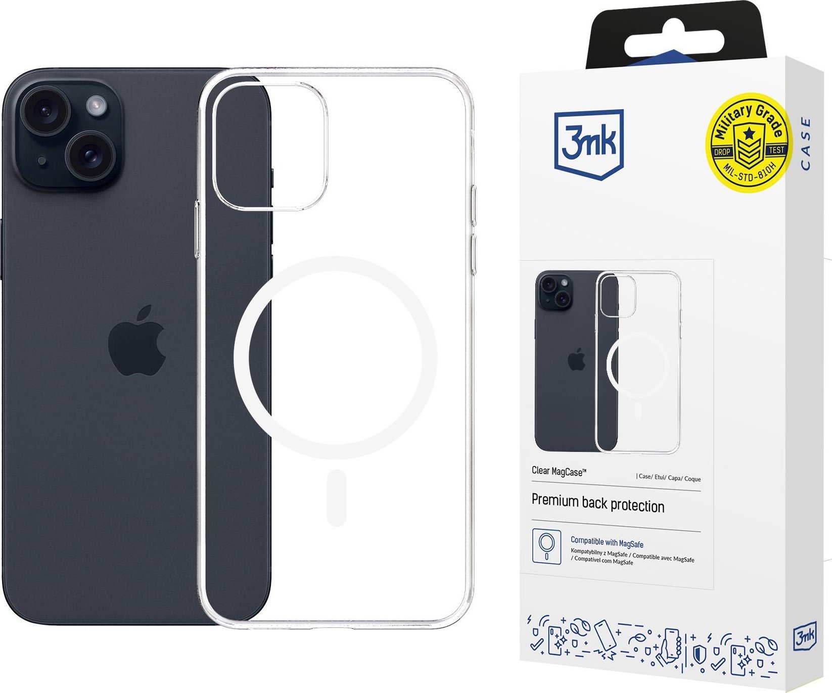 3mk Clear MagCase pro Apple iPhone 15