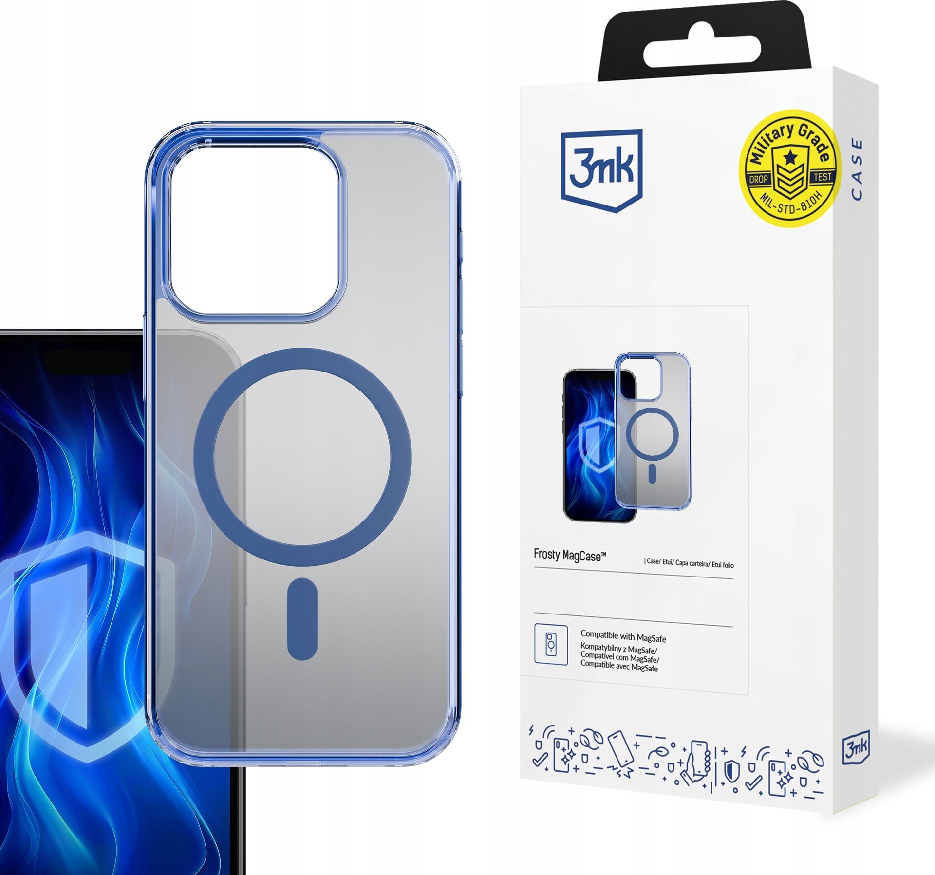 3mk Frosty MagCase Blue pro Apple iPhone 16 Pro Max