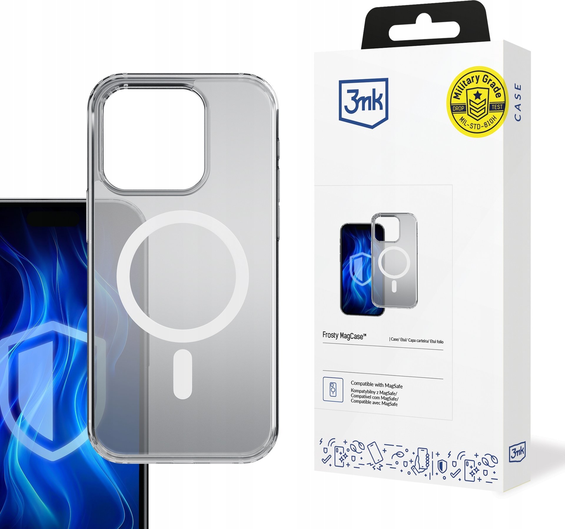 3mk Frosty MagCase White pro Apple iPhone 16 Pro Max