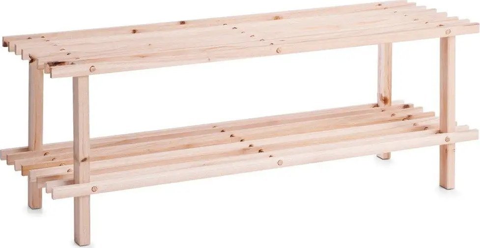 Zeller Dřevěný botník na obuv, 2 úrovně, ZELLER