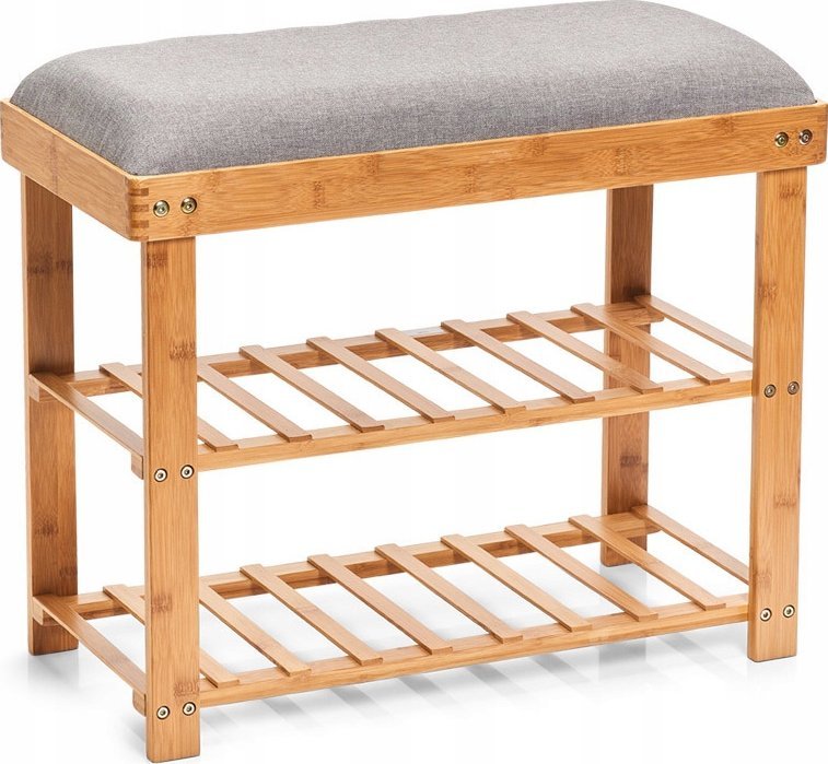 Zeller Bamboo botník se sedátkem, předsíňový sedák, botník, botník, botník, bambusový nábytek, ZELLER