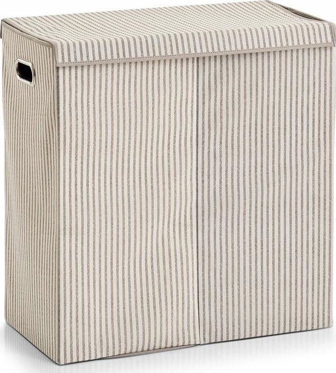 Zeller Skládací pytel na prádlo, oblečení STRIPES - dvoukomorový koš na prádlo, objem 120 l, ZELLER