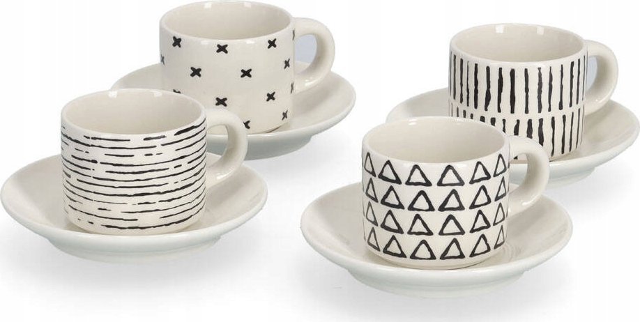 Zeller Sada geometrických hrnků na espresso 70 ml