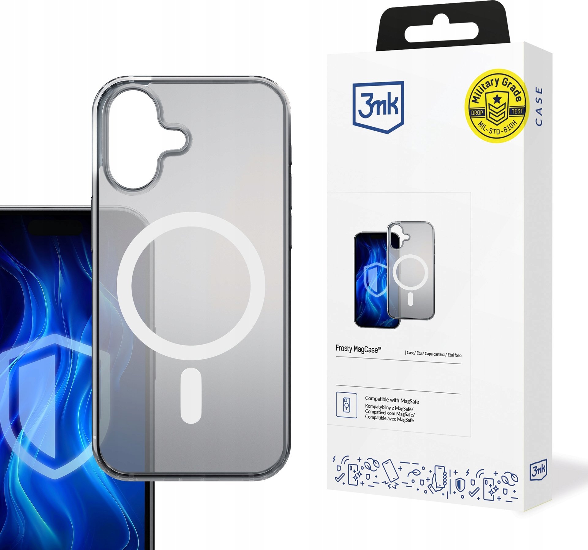 3mk Frosty MagCase White pro Apple iPhone 16