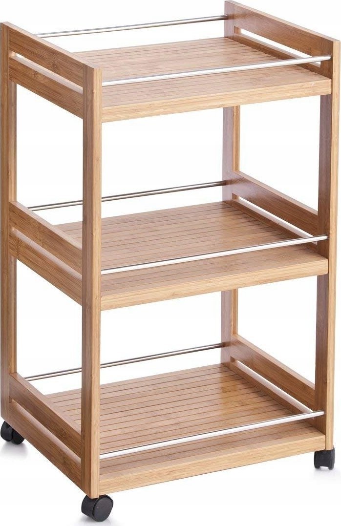 Kuchyňský vozík Zeller Bamboo se 3 úrovněmi, 46 x 38 x 76 cm, bambus