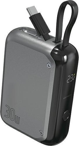 4smarts Powerbanka 4smarts Powerbank Pocket s USB-C kabelem 10000mAh, vesmírně šedá