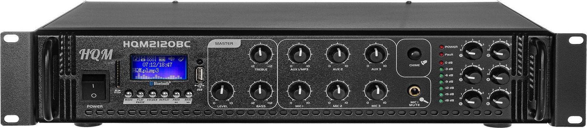 HQM Sluchátkový zesilovač HQM2120BC RÁDIO FM/MP3/BLUETOOTH 120W