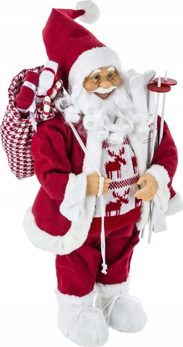 Atmosphera figurka Santa Clause v roztomilém svetru, 60 cm
