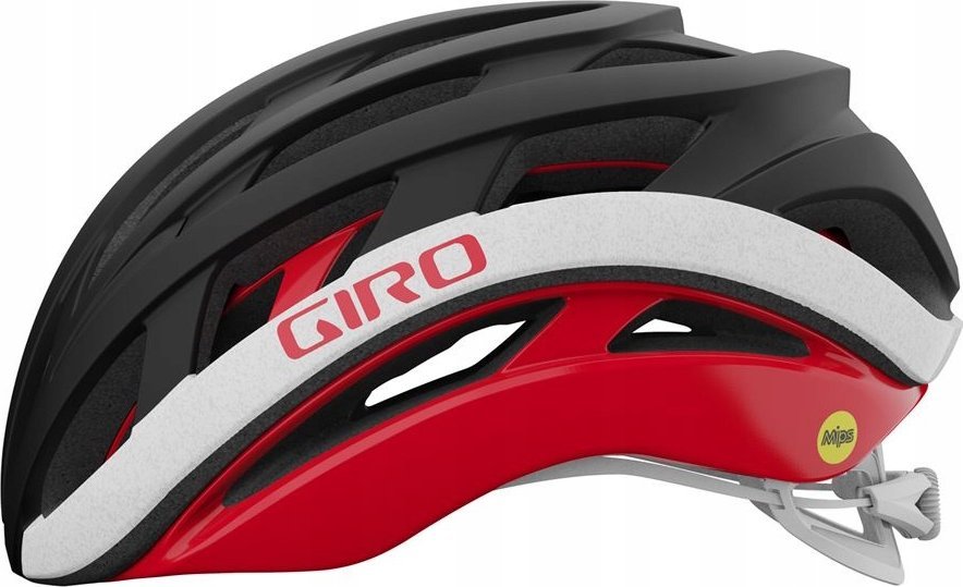 GIRO Cestná prilba GIRO HELIOS Spherical MIPS matná čierna červená veľ. S (51-55 cm) (NOVÉ)