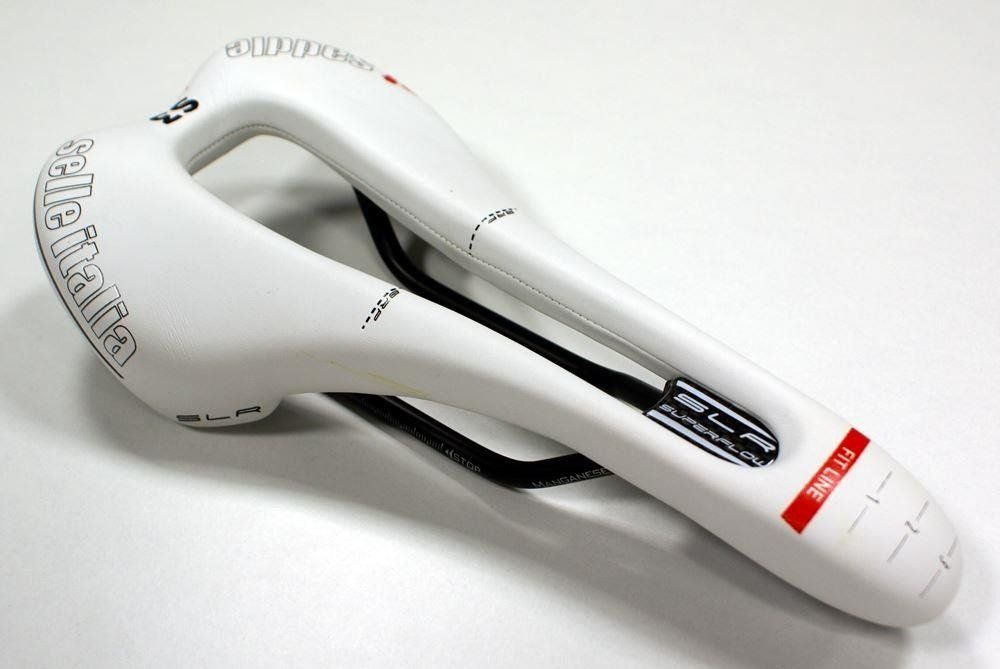 SELLE ITALIA SLR TM SUPERFLOW S sedlo (id match - S3) manganová trubka 7, bílá, testovací sada SIT-0000000000134 (NOVINKA)