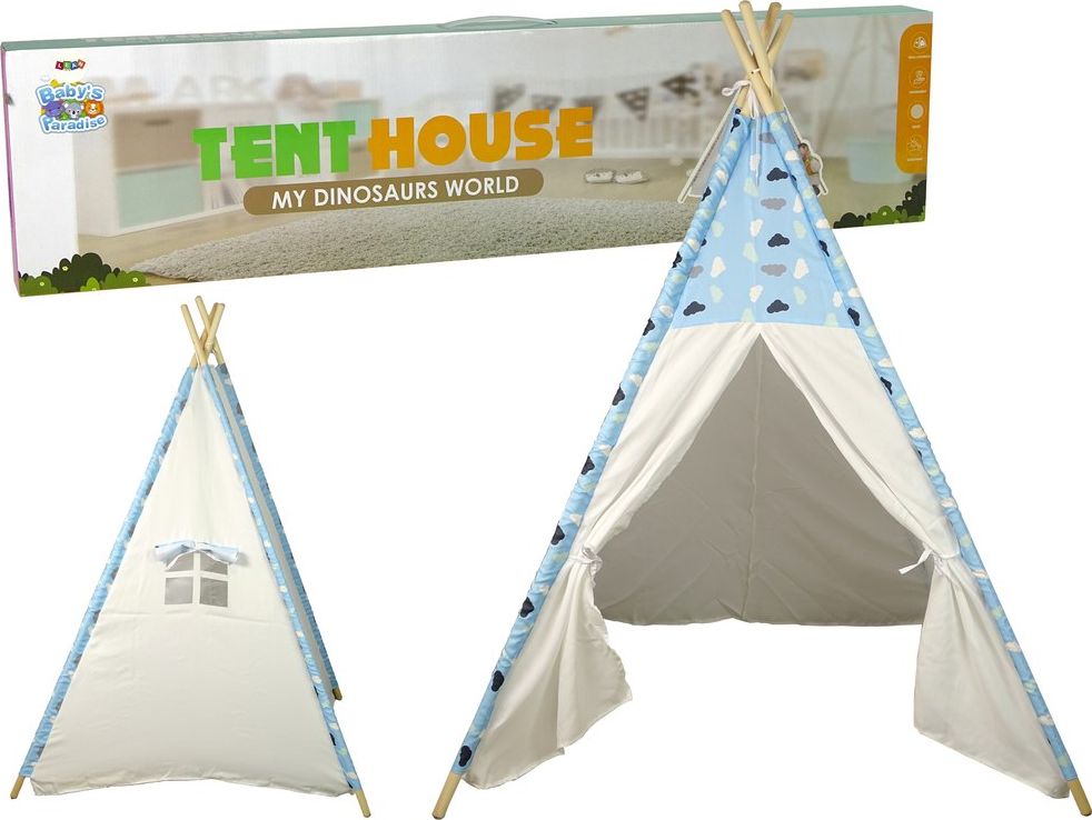 Dětský stan LeanToys Tipi Indian Clouds Waterproof Garden