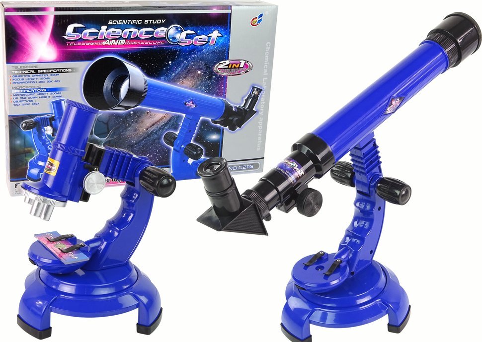 Sada mikroskopů LeanToys 2v1 Sada dalekohledů Explorers