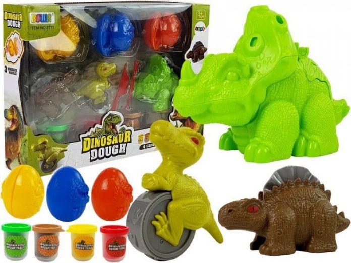Lean Sport Forma na vajíčka z Play-Doh s dinosaury, 12 kusů, 4 barvy