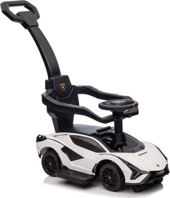 auta Lamborghini QLS-996T Ride-On s kočárkem bílá