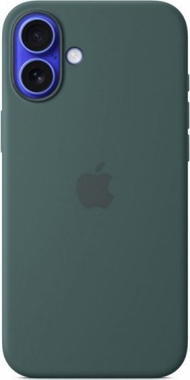 iPhone 16 Plus Silicone Case with MS - Lake Green