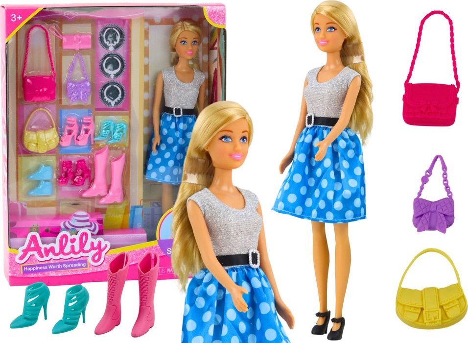 LeanToys Sada pro panenky Anlily, oblečení a doplňky