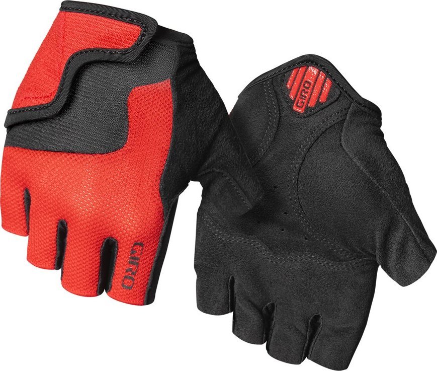 Giro Dětské rukavice GIRO BRAVO JR s krátkými prsty, zářivě červené, vel. M (obvod ruky 152-162 mm / délka ruky 160-165 mm) (NOVINKA)