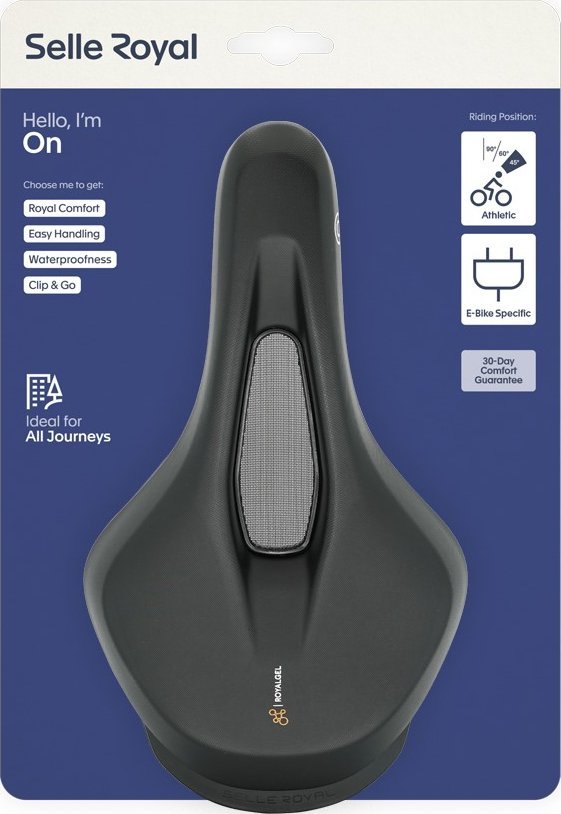 Selle Royal Sedlo SELLEROYAL ON OPEN ATHLETIC 45 stupňů gel + elastomery unisex (NOVINKA 2024)