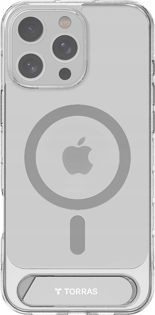 Torras Pstand Series Case for iPhone 16 Pro (Transparent)