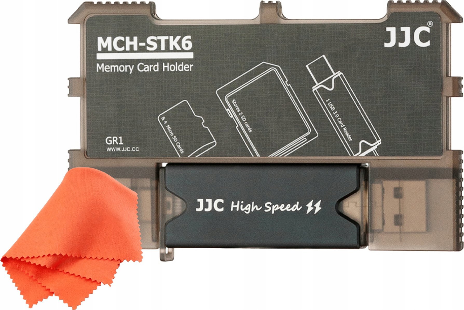 JJC Pouzdro Pouzdro na paměťové karty JJC MCH-STK6GR s čtečkou karet USB 3.0