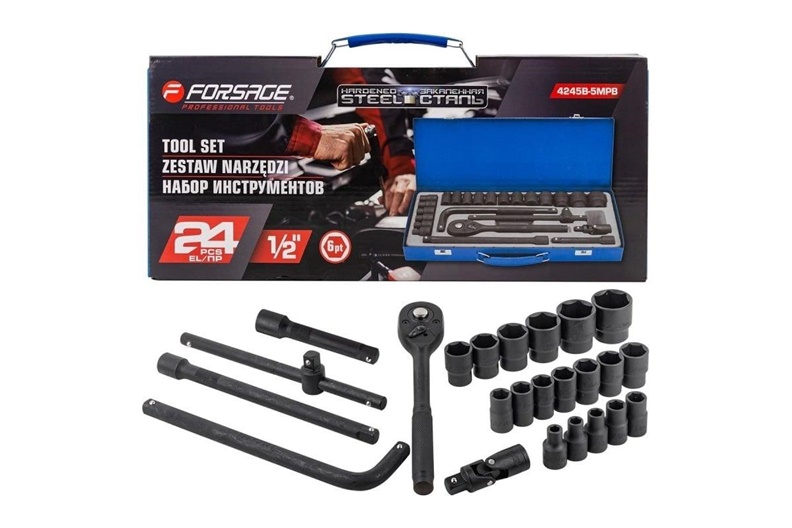 Sourcing ROCKFORCE SADA RÁZOVÝCH WRENCH 24 ks. 1/2 6 ANGLE (8-32 mm)