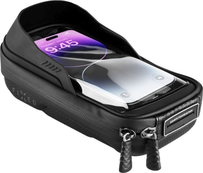 FIXED Bikee Bag 2 - odnímatelné pouzdro na cyklistický telefon, černé - Záruka bezpečnosti. Jednoduché splátky. Doprava zdarma od 170 PLN.