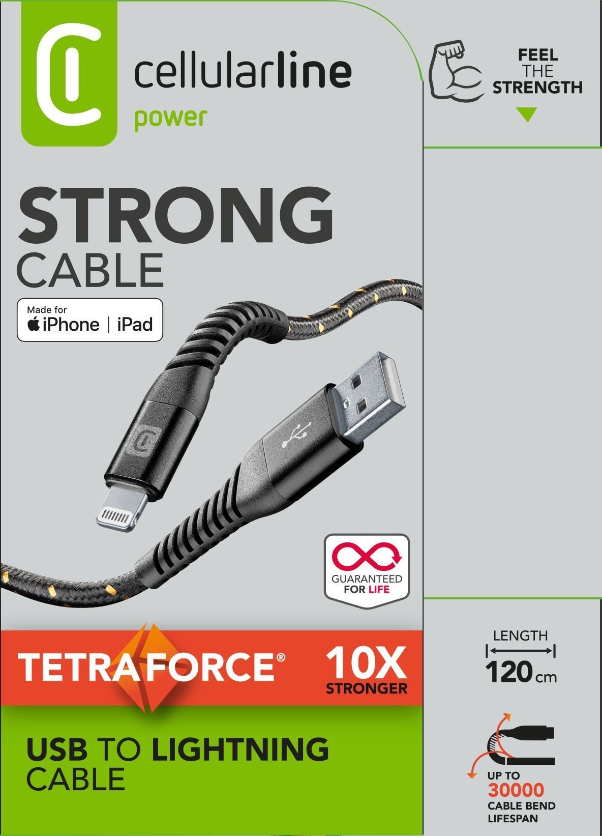 USB Cellular Line Cellularline Extreme Lightning Datenkabel kabel 1,2 m - mfi