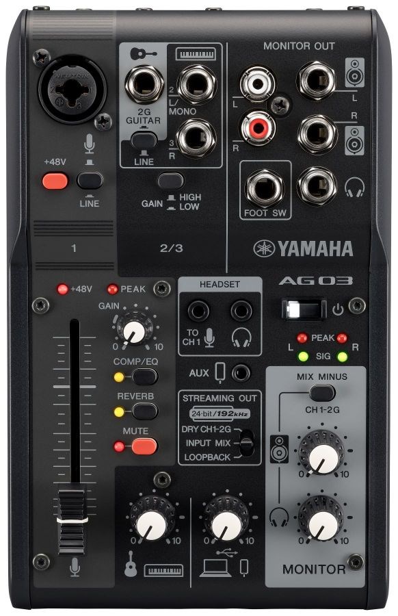 Yamaha AG03MK2 3 kanály/kanálů Černá