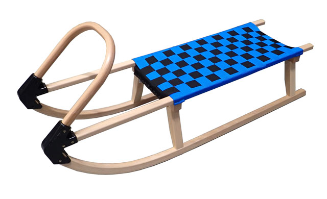 Sáně Acra 110cm dřevěné - modré