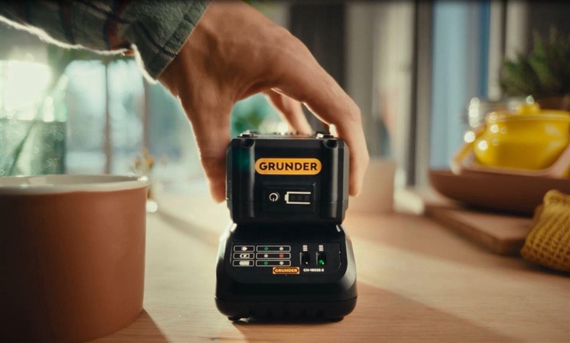 Grunder CD-L1318 Accum. příklepová vrtačka bez baterie, 18V